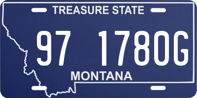MT license plate 971780G