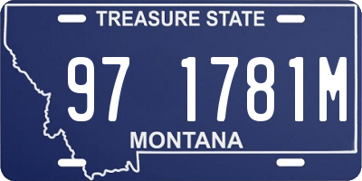 MT license plate 971781M