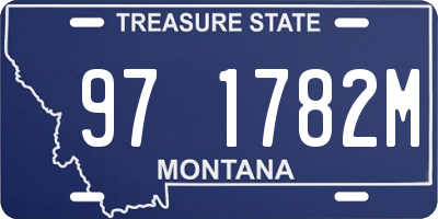 MT license plate 971782M