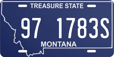 MT license plate 971783S