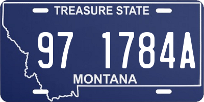 MT license plate 971784A