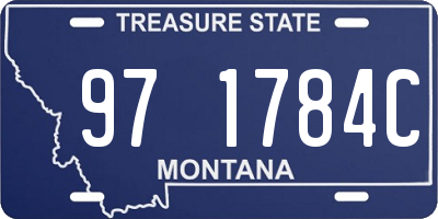 MT license plate 971784C