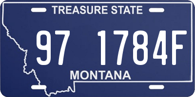 MT license plate 971784F