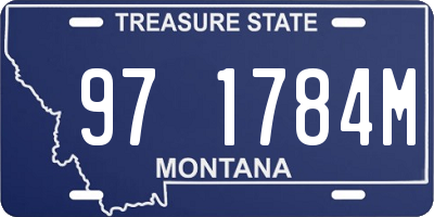 MT license plate 971784M