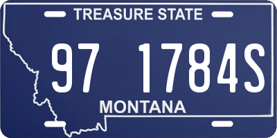 MT license plate 971784S