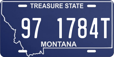 MT license plate 971784T