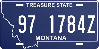 MT license plate 971784Z
