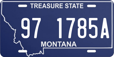MT license plate 971785A
