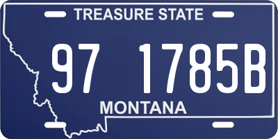 MT license plate 971785B