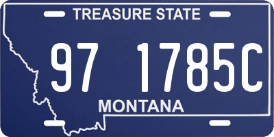 MT license plate 971785C