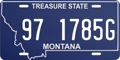 MT license plate 971785G