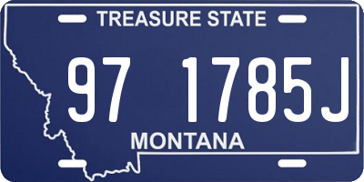 MT license plate 971785J