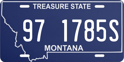 MT license plate 971785S