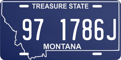 MT license plate 971786J