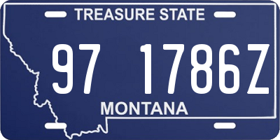 MT license plate 971786Z