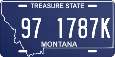 MT license plate 971787K