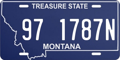 MT license plate 971787N