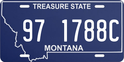 MT license plate 971788C