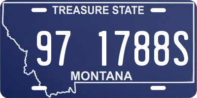 MT license plate 971788S