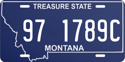 MT license plate 971789C
