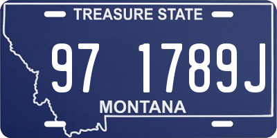 MT license plate 971789J