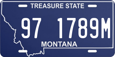 MT license plate 971789M