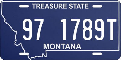 MT license plate 971789T