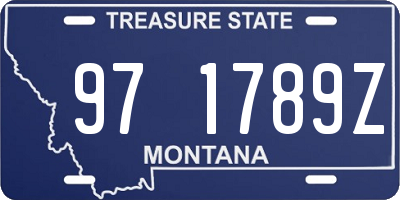 MT license plate 971789Z