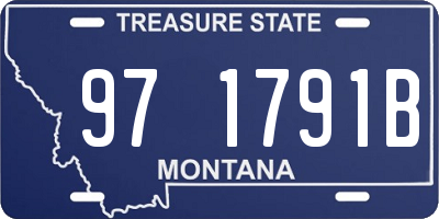 MT license plate 971791B