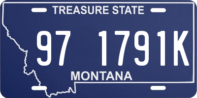 MT license plate 971791K