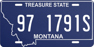 MT license plate 971791S