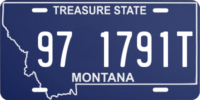 MT license plate 971791T