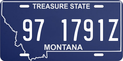 MT license plate 971791Z