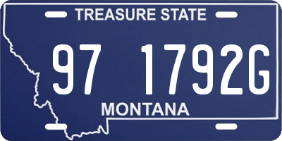 MT license plate 971792G