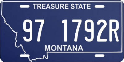 MT license plate 971792R