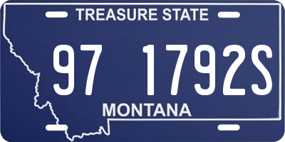 MT license plate 971792S