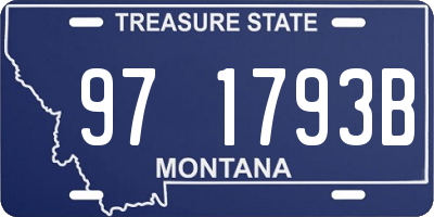 MT license plate 971793B
