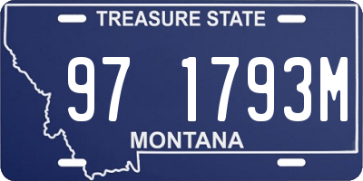 MT license plate 971793M