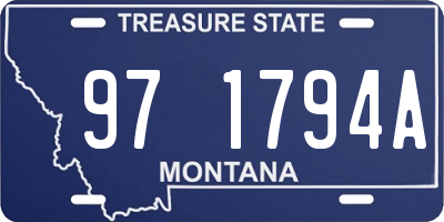 MT license plate 971794A