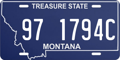 MT license plate 971794C