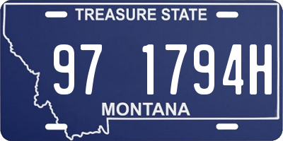 MT license plate 971794H