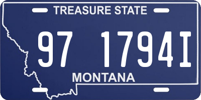 MT license plate 971794I