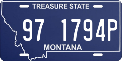 MT license plate 971794P