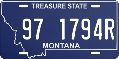 MT license plate 971794R
