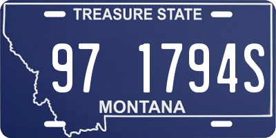 MT license plate 971794S