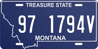 MT license plate 971794V
