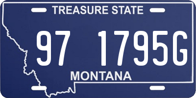 MT license plate 971795G
