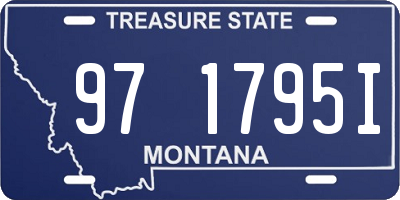 MT license plate 971795I