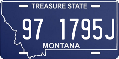 MT license plate 971795J
