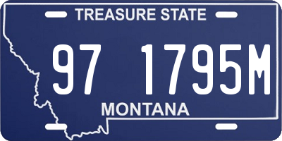 MT license plate 971795M